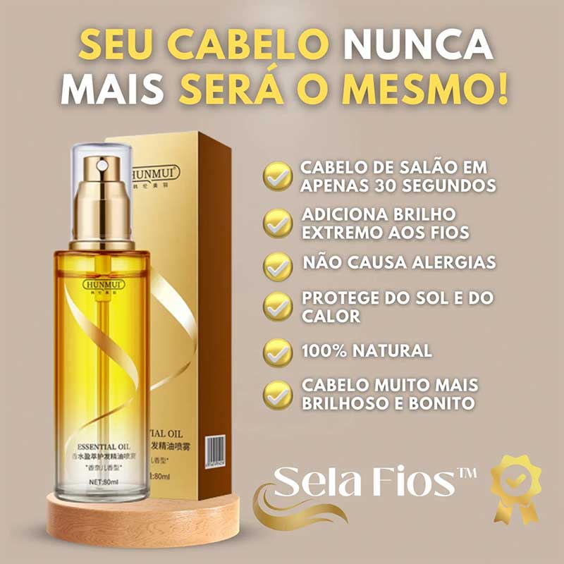 Spray Selador de Cabelo SelaFios™ 10 em 1